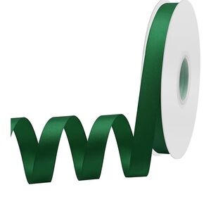 Humphrey’s Craft Double Faced Polyester Green Satin Ribbon 5/8 Inch 50 Yards.NEW